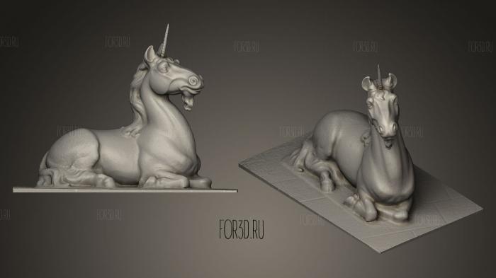 Unicorn lying 3d stl модель для ЧПУ